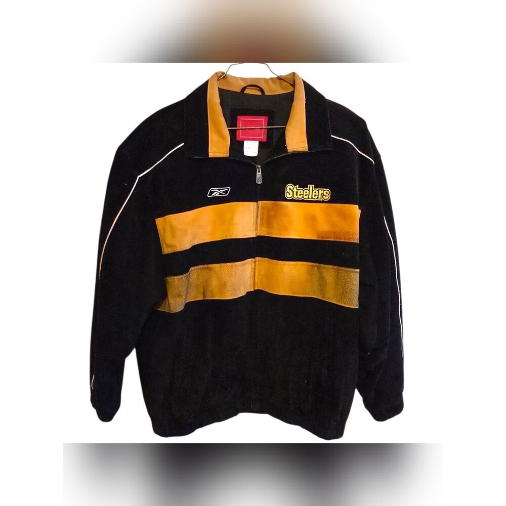 Vintage Reebok Pittsburgh Steelers Genuine Suede Leather Jacket - Sample Piece